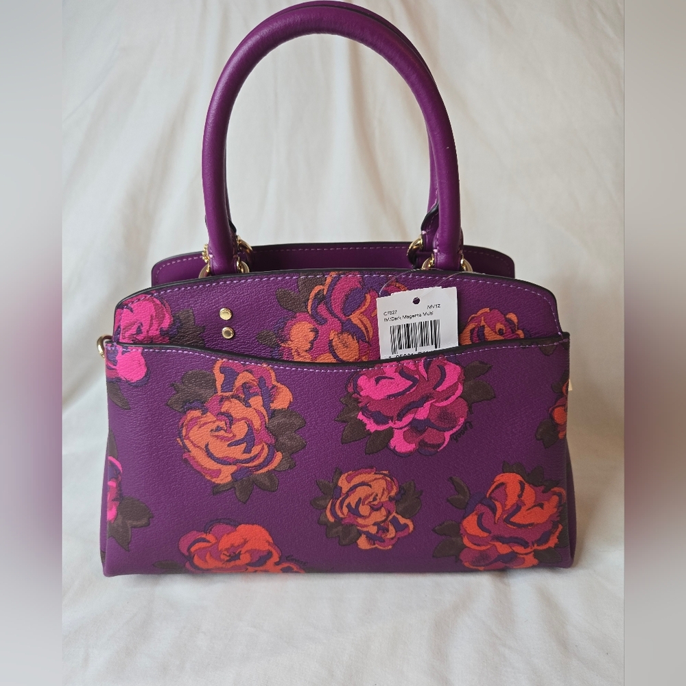 NWT Coach Mini Lillie Carryall With Jumbo Floral Print CF327 - Picture 3 of 13